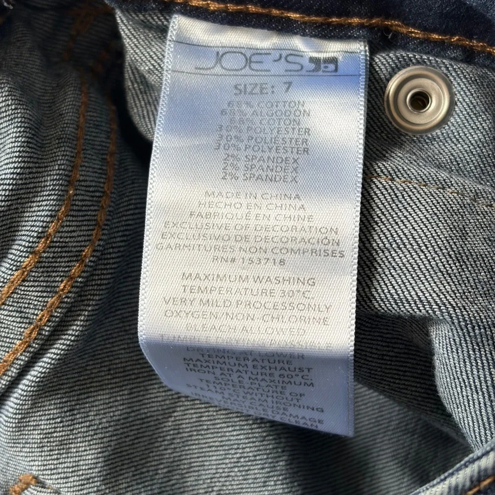 Joe's Jeans Girls Dark Wash Flare Wide Leg Raw Hem Denim Pants Size 7